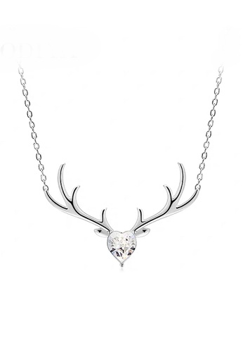 Twenty Eight Shoes white VANSA Antlers Imitation Crystal Necklace VAW-N174 12D6CAC7E4939AGS_1