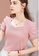 HAPPY FRIDAYS pink Victoria Sleeve Sweetheart Collar Top JW GW-J213 1E712AAF30F188GS_4