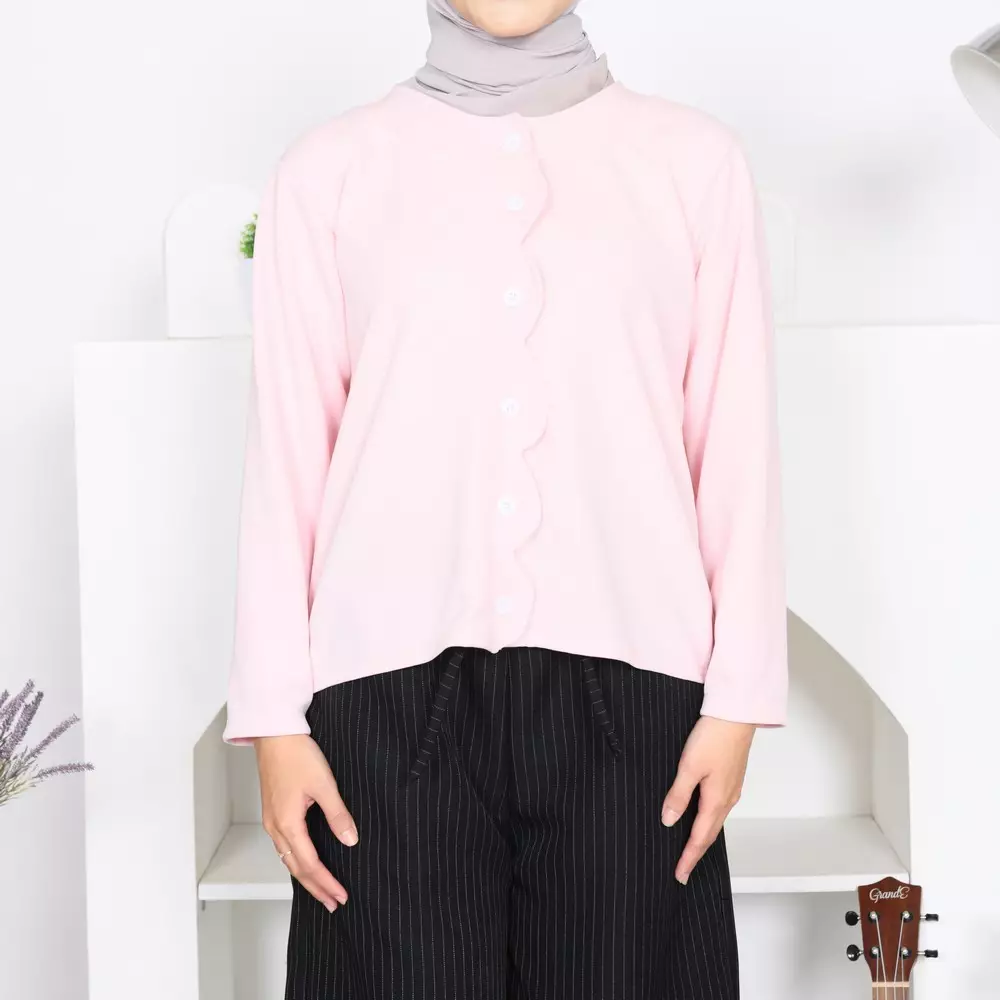 Afifa Knit Cardigan - Soft Pink M19842 R49S6