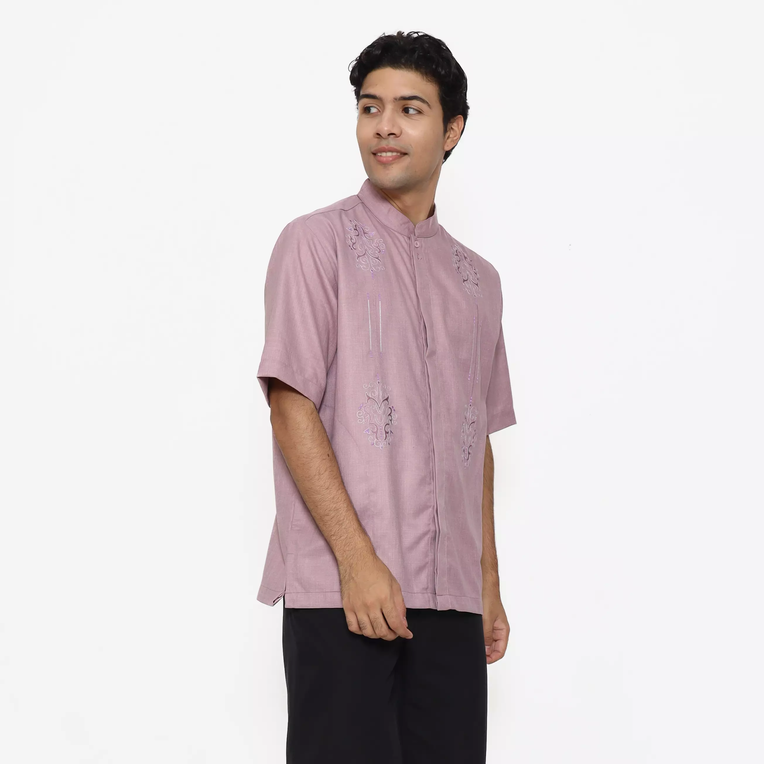 Baju Koko Sarimbit KK 47 Mauve