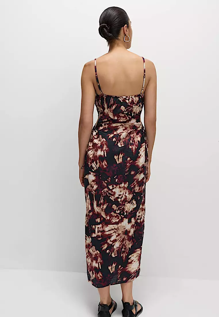 Pure Cotton Printed Cut Out Maxi Beach Dress