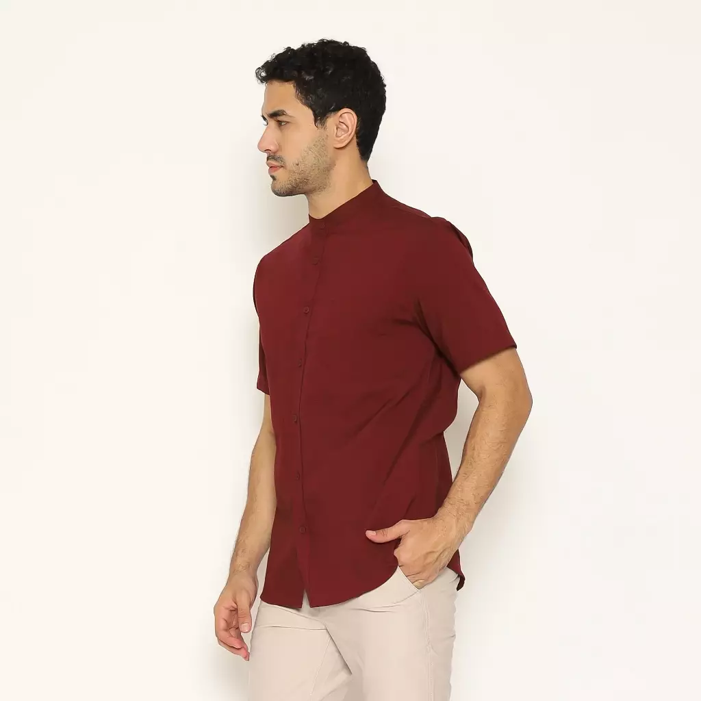 AMK Kemeja Pria Lengan Pendek SHG KEITO S/S Maroon
