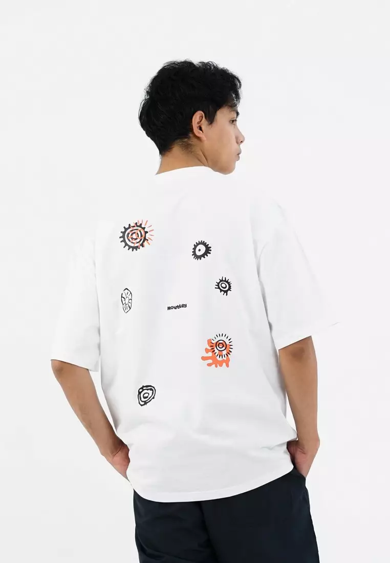 Moutley Men's T-Shirt Short Sleeve Oversized Fit Cotton Sporty & Rich OL-C270125