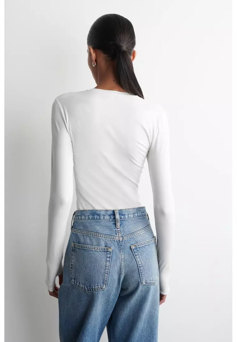 COTTON LONG-SLEEVED TOP