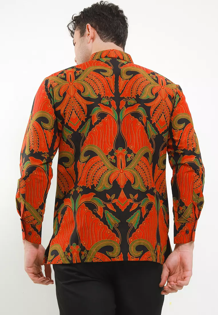 Kemeja Body Fit Batik Pisang Bali