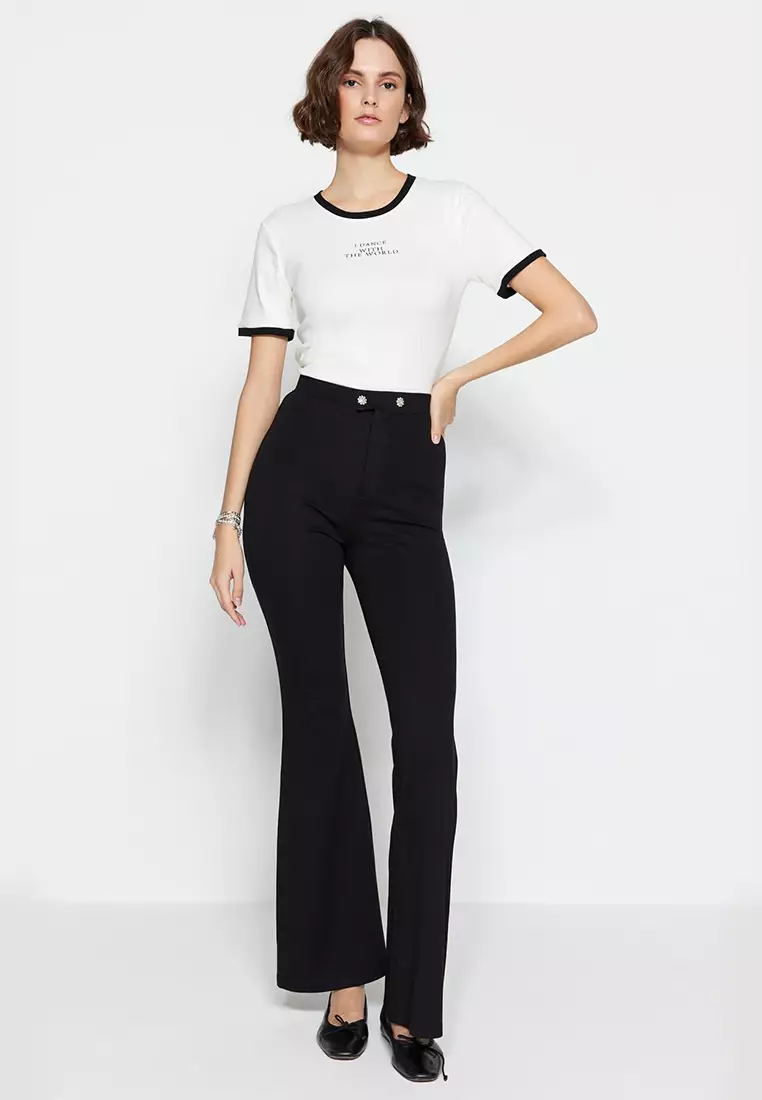 Black Flare Wide Leg Pants / Black Women Pants / Black Flare Pants / Wide  Leg Pants / Black Pants / 35125 -  Singapore