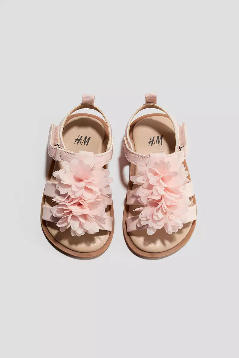 Appliquéd strappy sandals