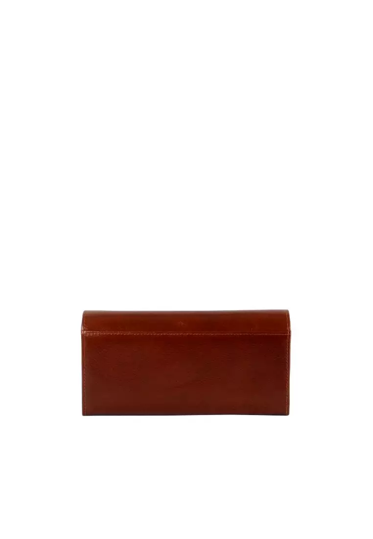 Santa Barbara Polo Racquet Club Women Oil Tanned Bi Fold Long Wallet 092801 511