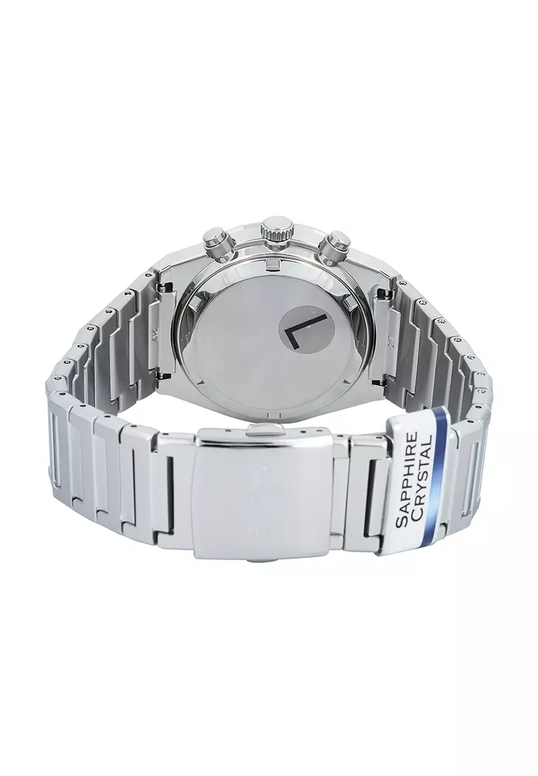 Seiko Chronograph - Jam Tangan Analog Pria - Grey Dial All Stainless Steel - SSB455P1