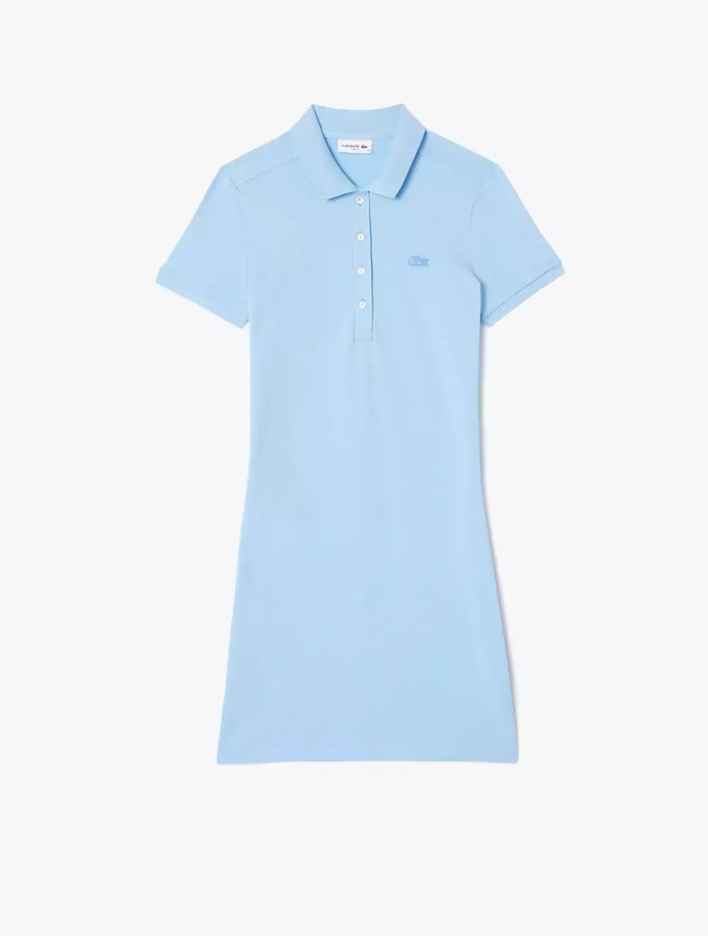 Stretch Piqué Polo Dress - Blue