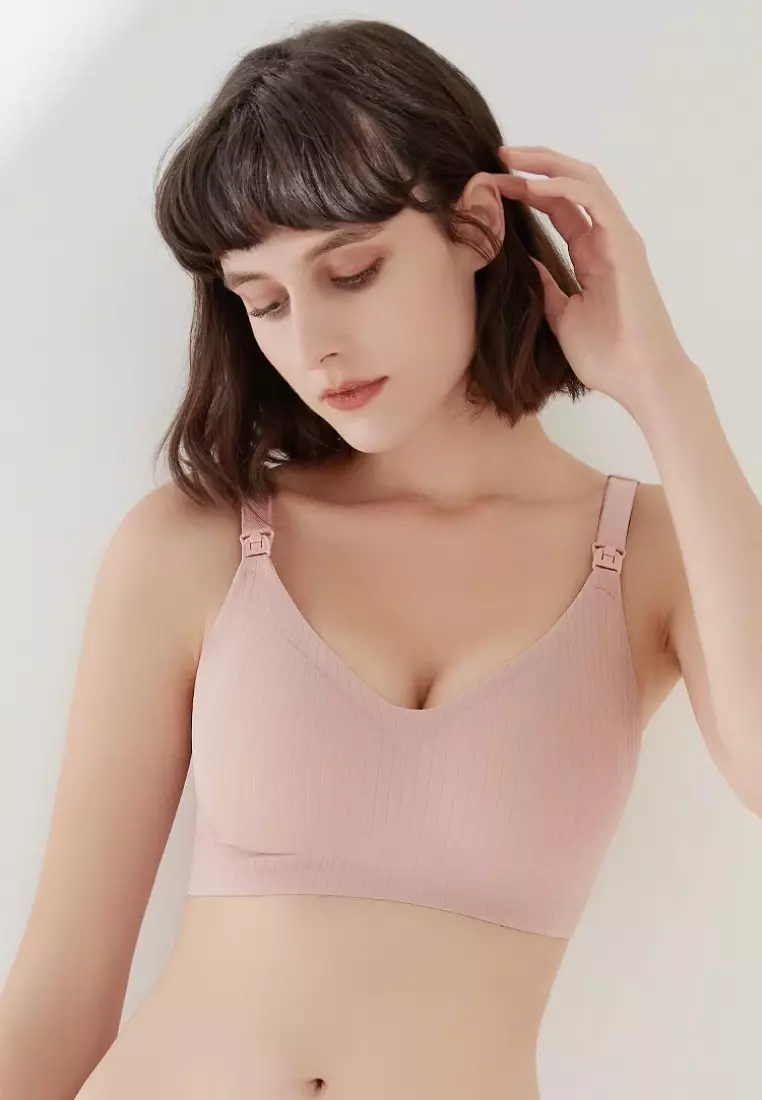 Premium Zaylin Seamless Nursing Bra in Pink