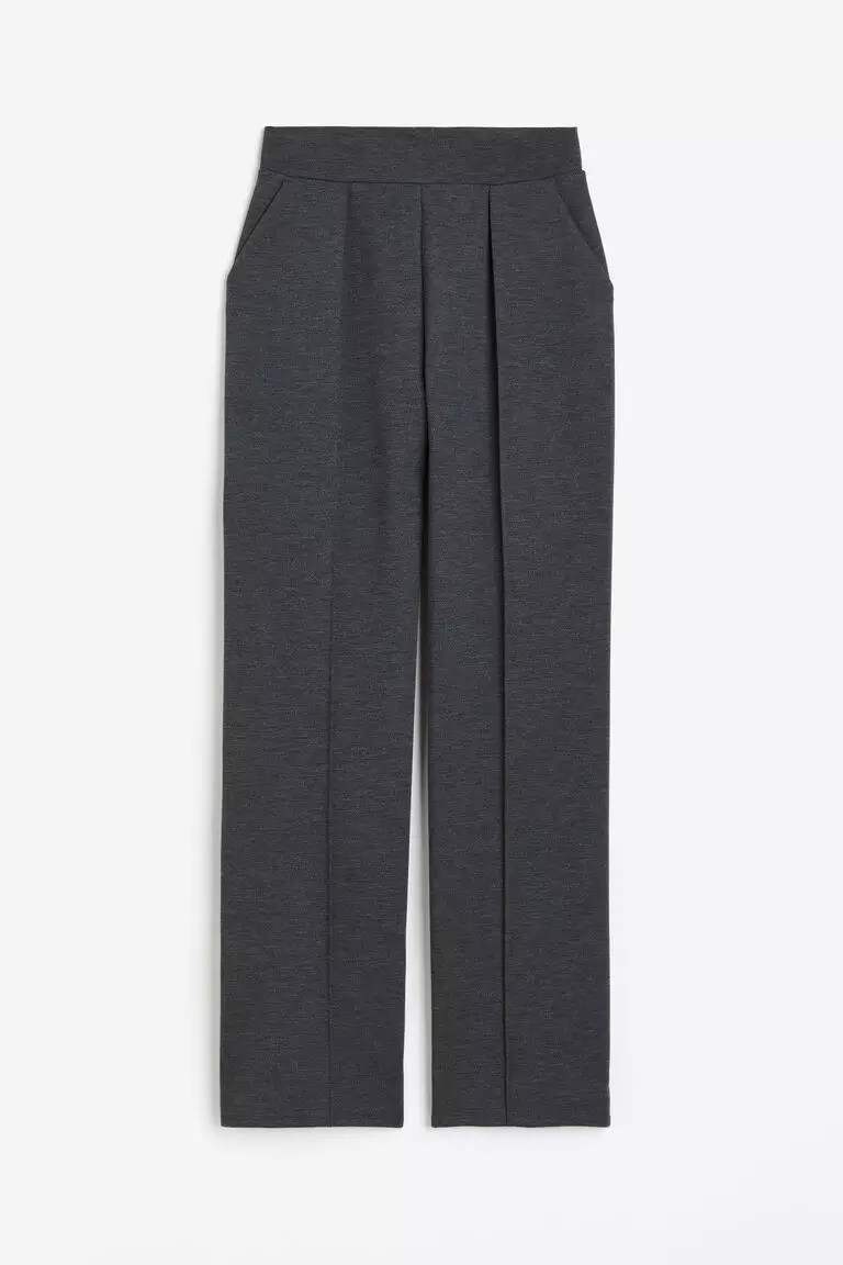 High-waisted tailored trousers