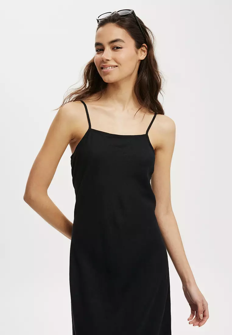 Buy Cotton On Haven Straight Neck Slip Midi Dress 2025 Online ZALORA - Main Image