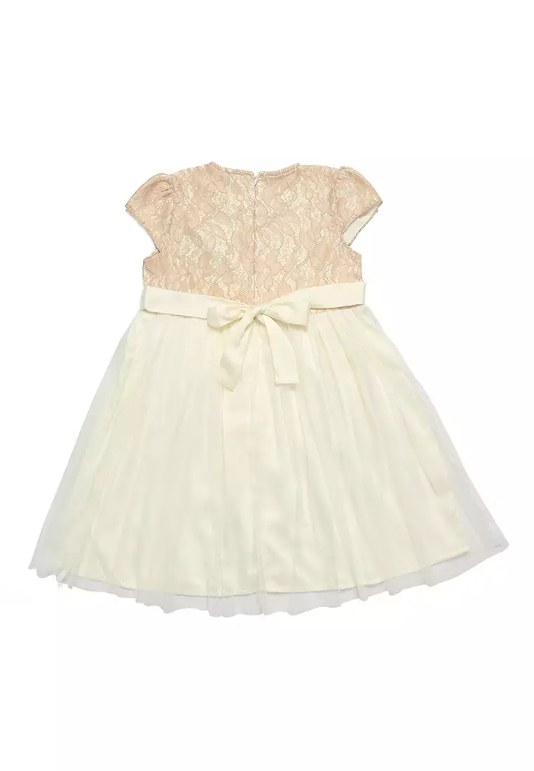 Dress Anak Perempuan Brokat Tile Cream - CUTE