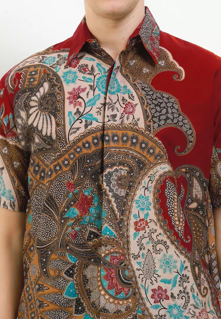 Cleopatra Kemeja Batik Premium Pria Casual Modern Lengan Pendek