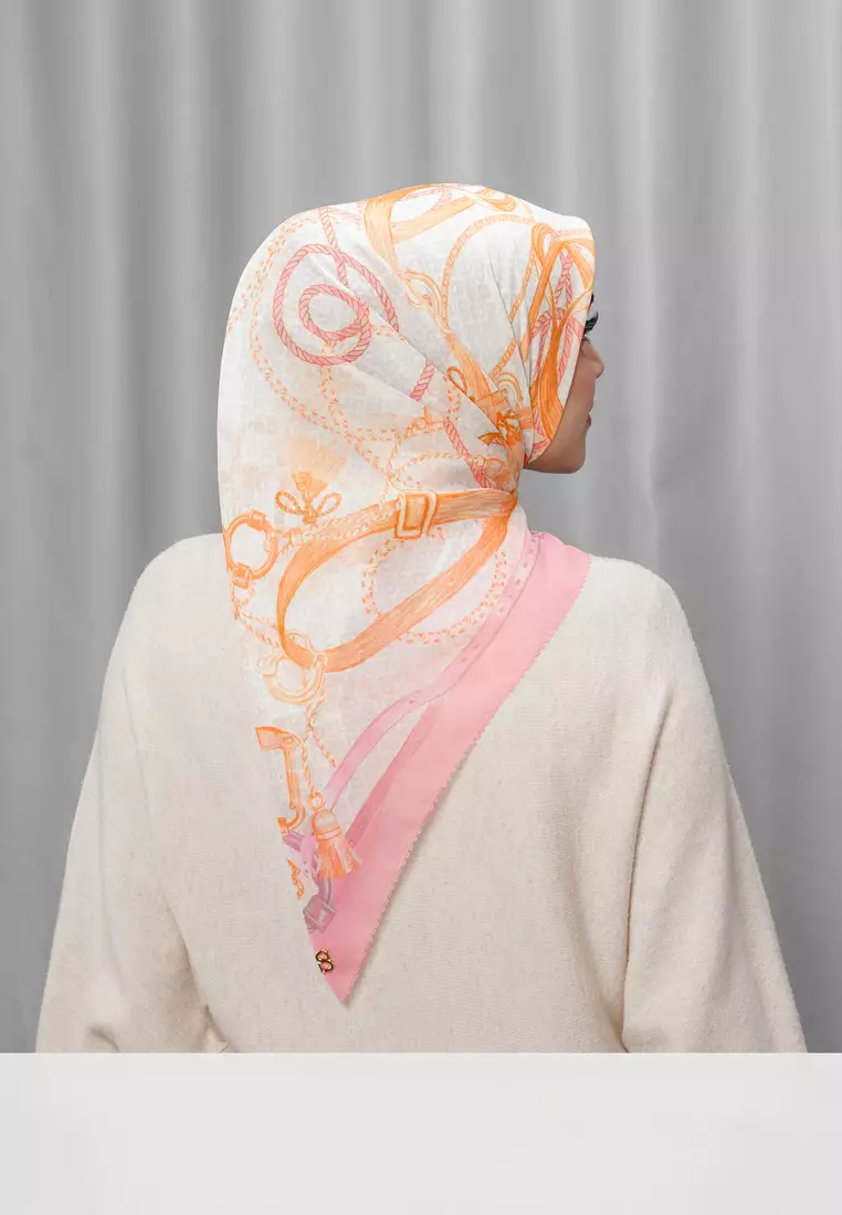 Alexandra Silk Jacquard Square - Chantilly