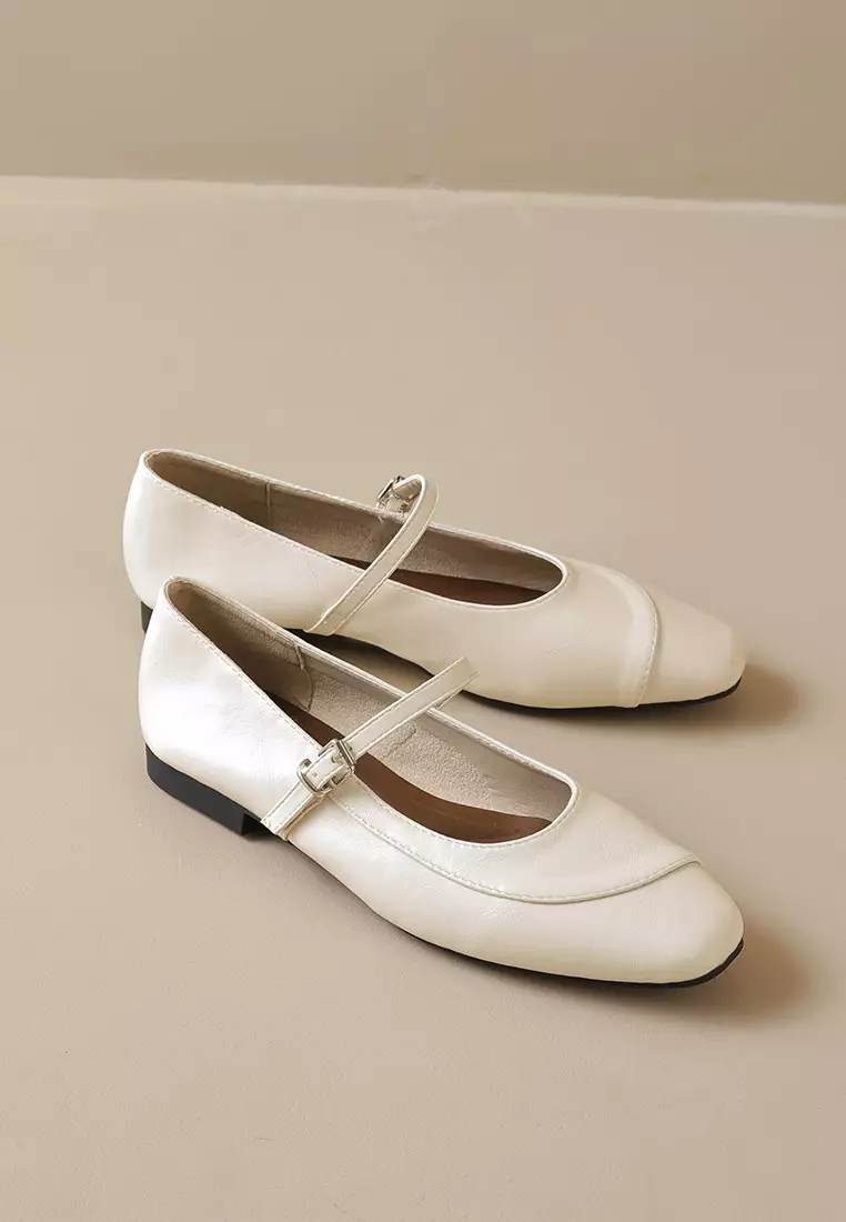 French Style Microfiber Leather Mary Jane Shoes WW821-2