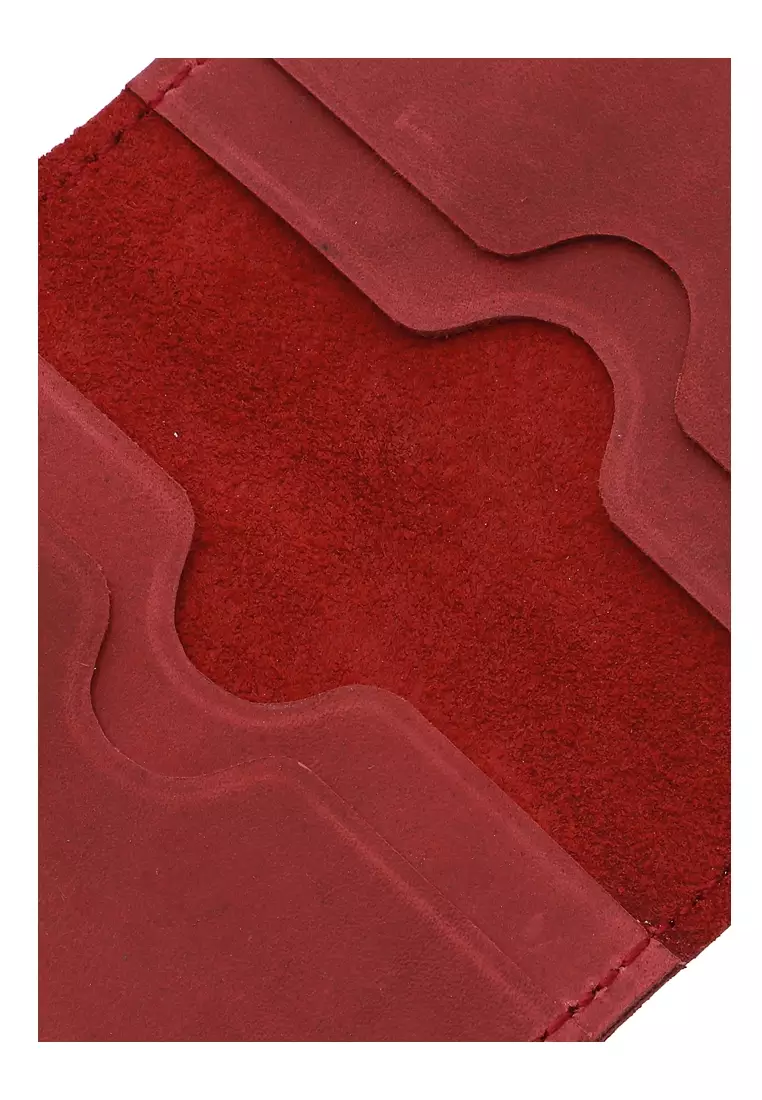 Zackly Card Holder Wallet Dompet Kartu Many Slot Handmade Material Genuine Leather Kulit 024 ORIGINAL - Maroonch