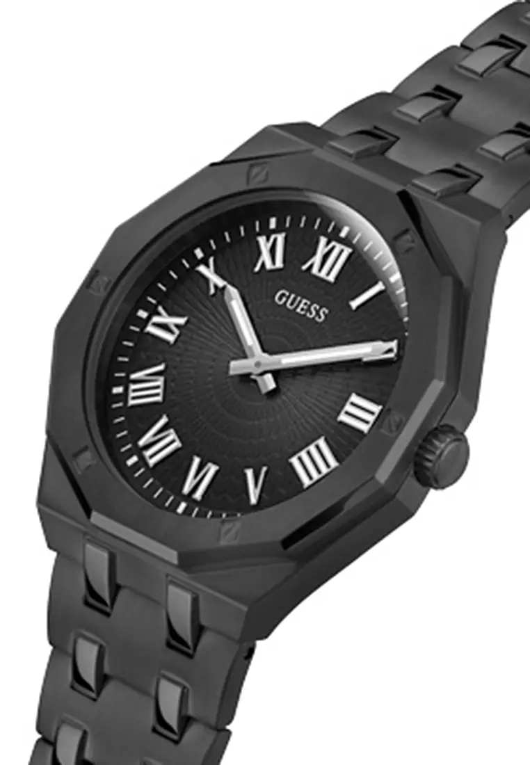 Mens black guess watch on sale
