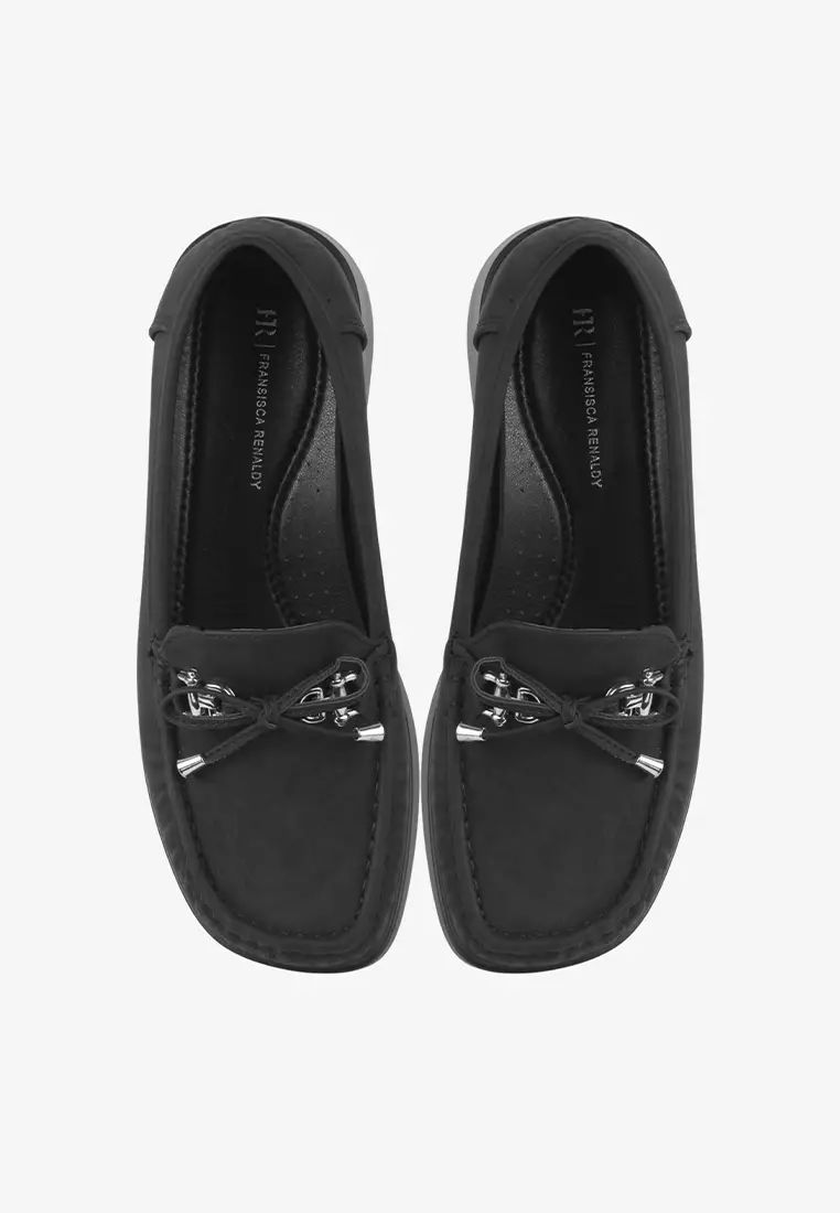 Sepatu Bustong Mules Wedges Slip on Wanita L.Haruka 01