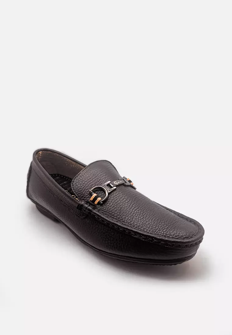 Ethan Sepatu Casual Moccasin Loafer Shoes Slip On Cow Leather - Brown