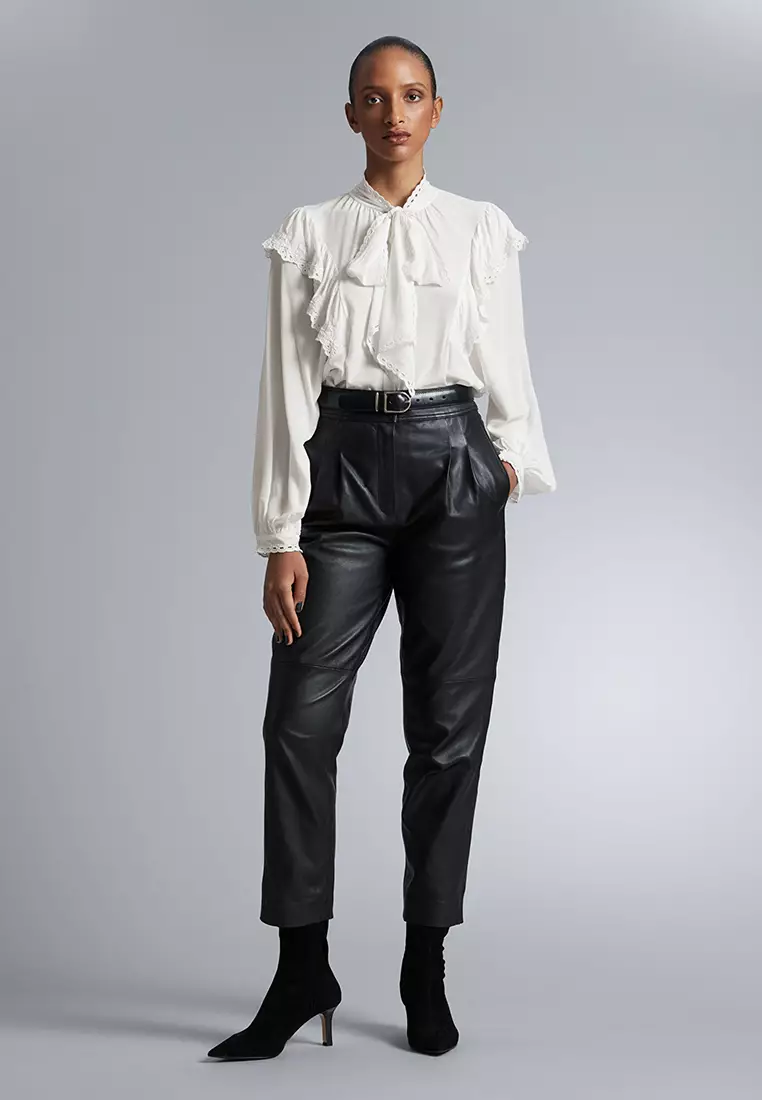 Scalloped Ruffle Blouse