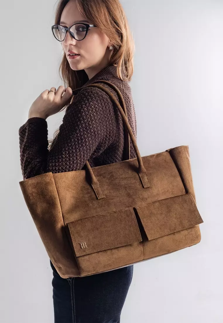 Aure Tote Suede - Hazelnut