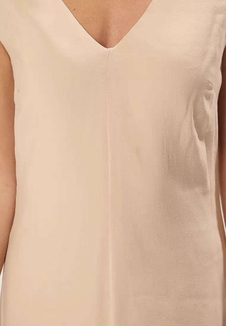 V-Neck Midi Dress
