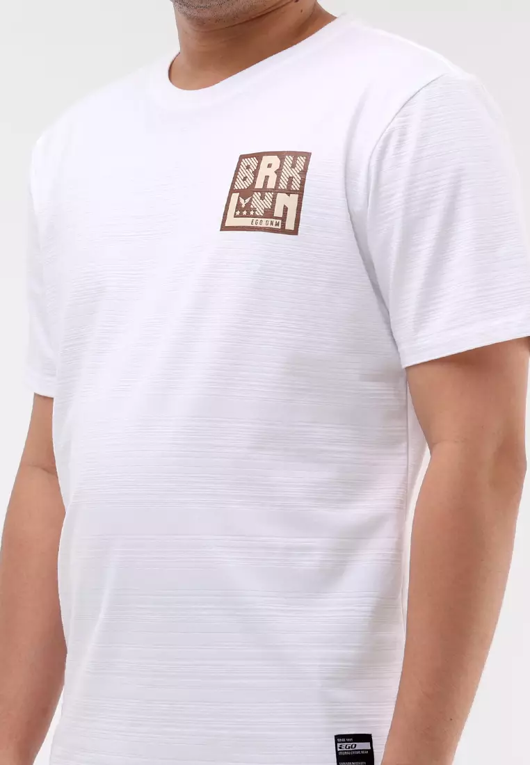 Round Neck Streaky Short Sleeves