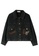 A-IN GIRLS black Fashion Embroidered Denim Jacket 468ECAA69FD8C0GS_4