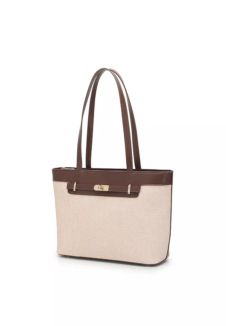 Women's Top Handle Bag / Sling Bag / Crossbody Bag / Shoulder Bag (手拿袋 / 斜孭袋 / 單肩包) - 米黃色