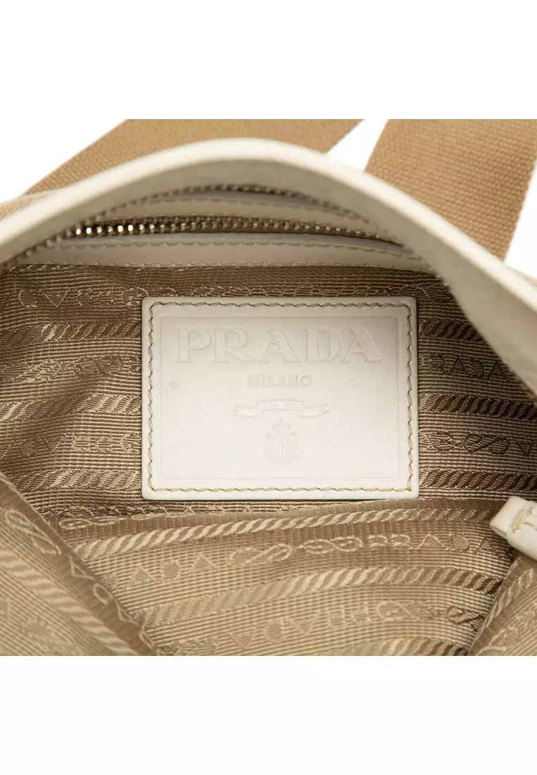Pre-Loved Prada Canvas Canapa Logo Crossbody