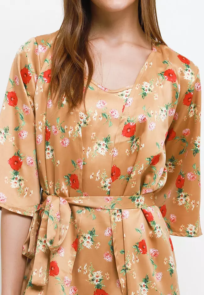 Kimono Sexy Satin Silk Dress Sleepwear