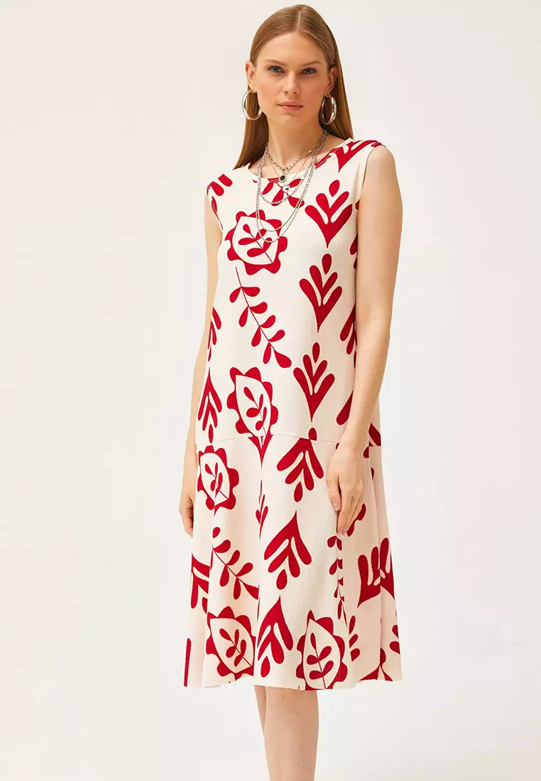 Printed Midi Dress
