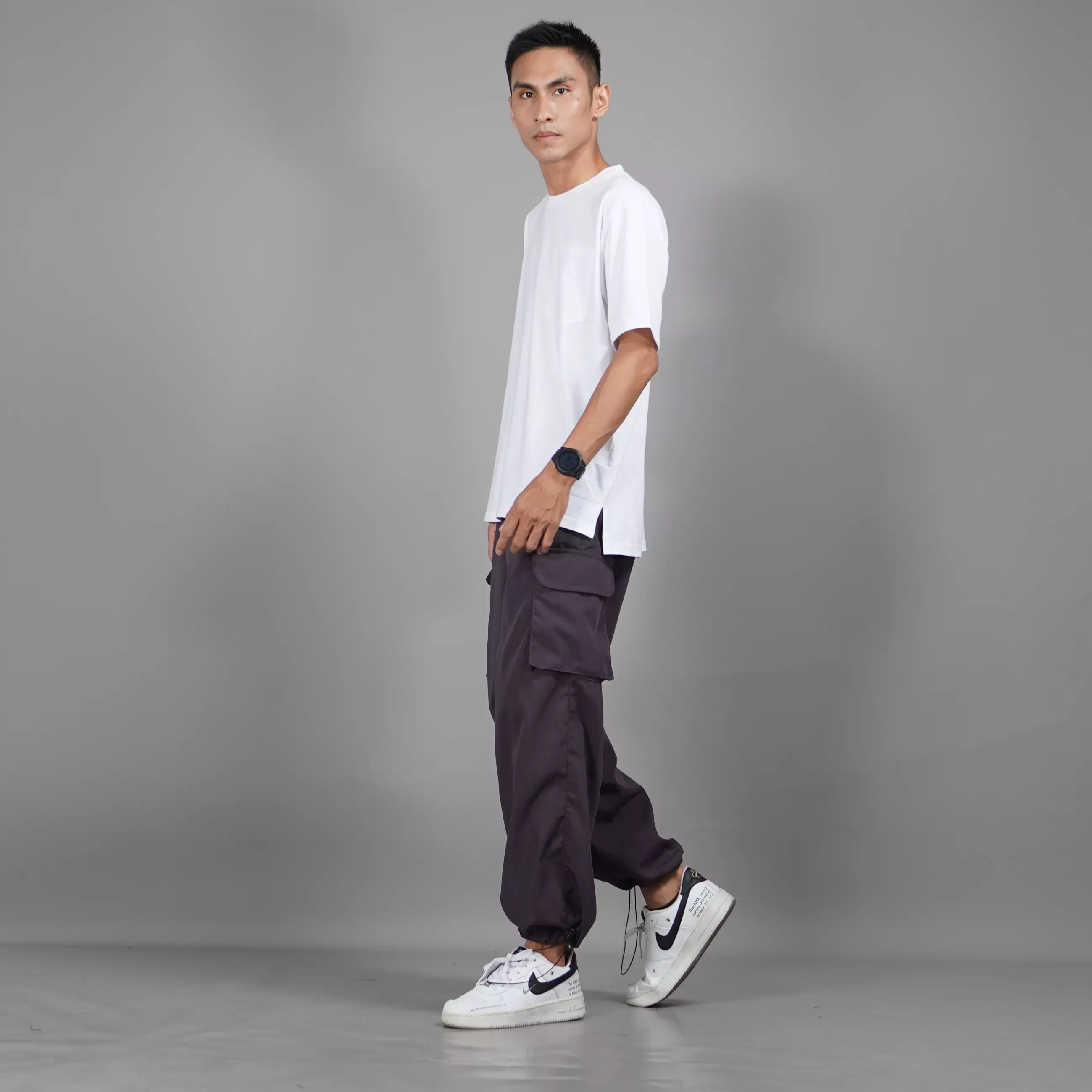  REAGAN Celana Cargo Loose Pants Pria Celana Kargo Loose Fit Pria - ABU