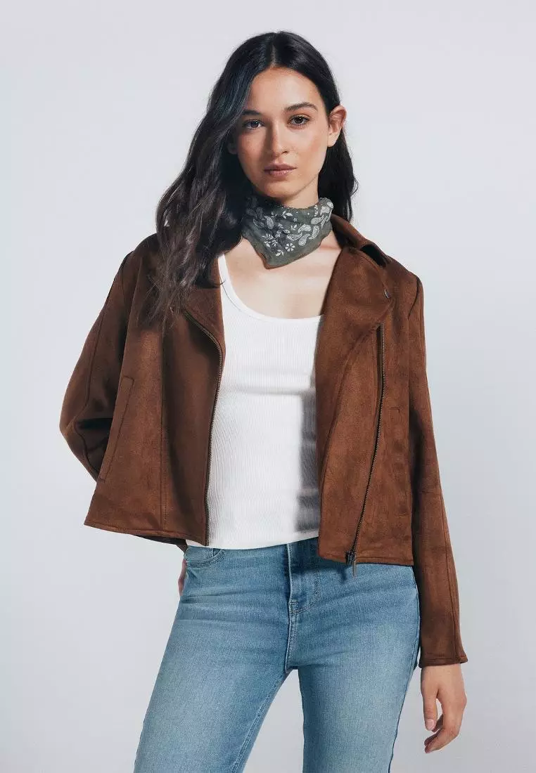 Suede Biker Jacket
