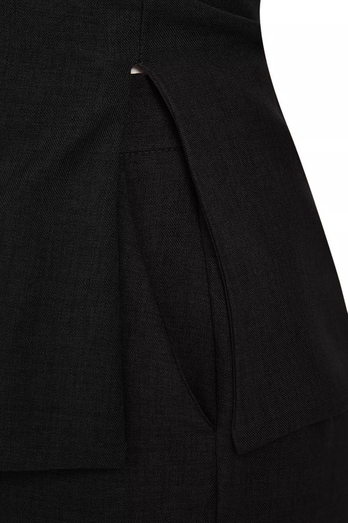 Black Linen Look Strapless Blouse And Pants Bottom Top Set