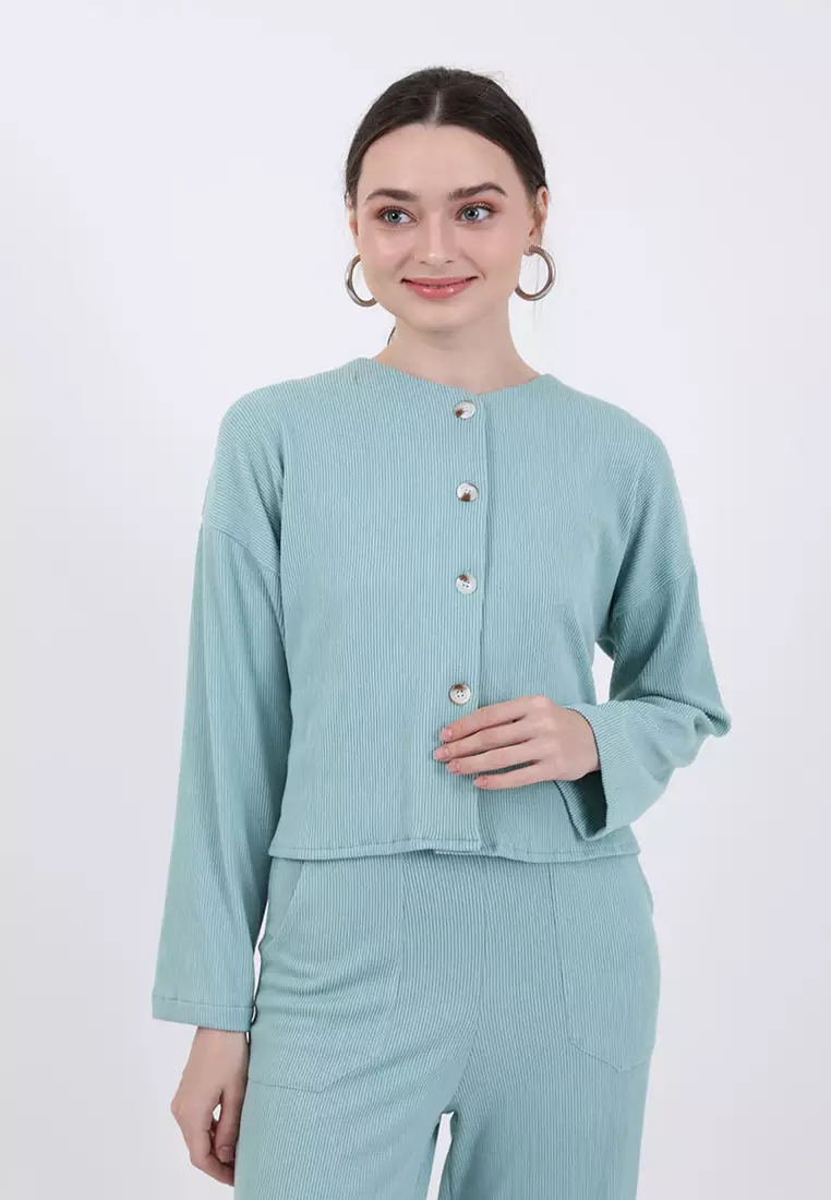 Sofia Megie Knit Tops Green