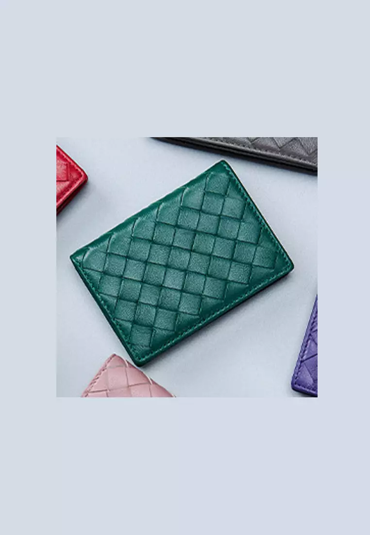 Weave Sheepskin Card Holder Purse JW AN-8822