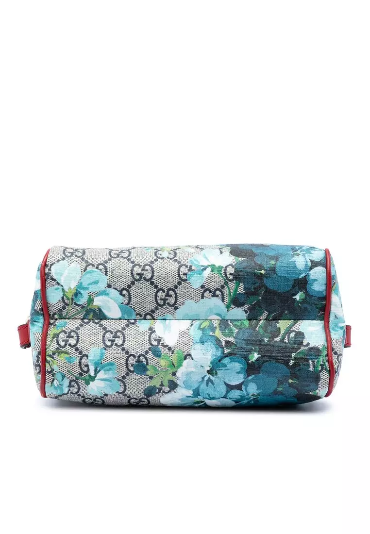 Pre-Loved Gucci Mini Gg Supreme Blooms Boston Bag