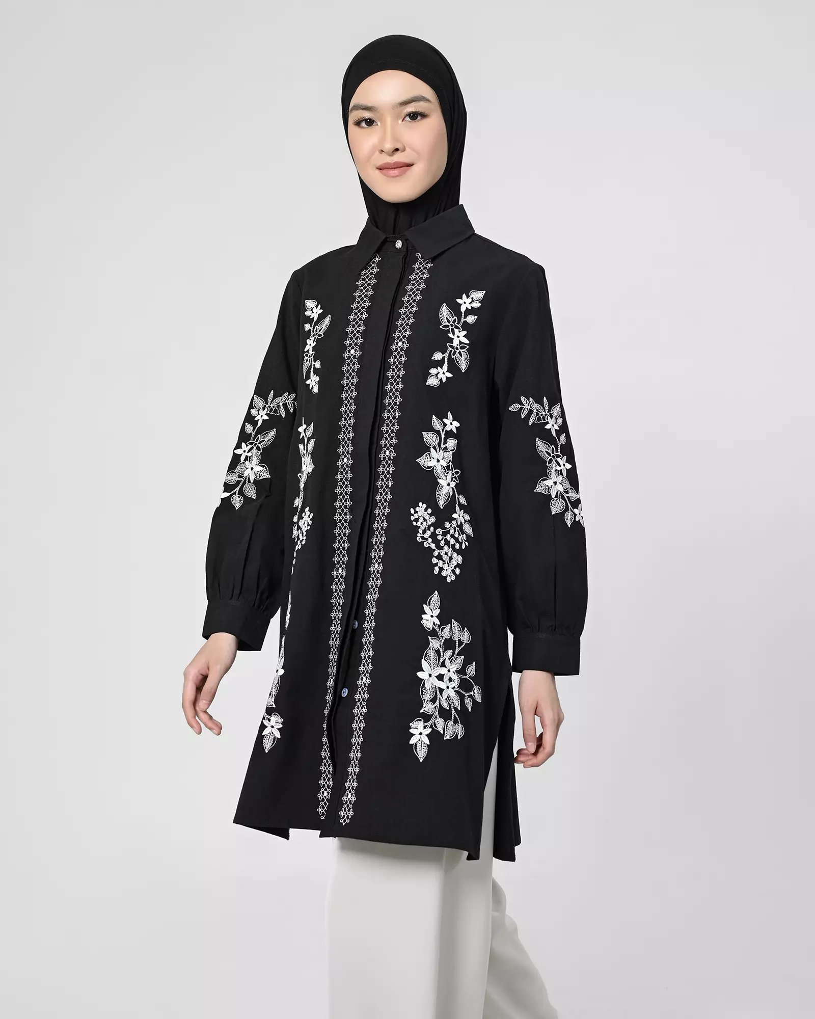 Geulis.id GLORIOSA LINEN TUNIC - BLACK