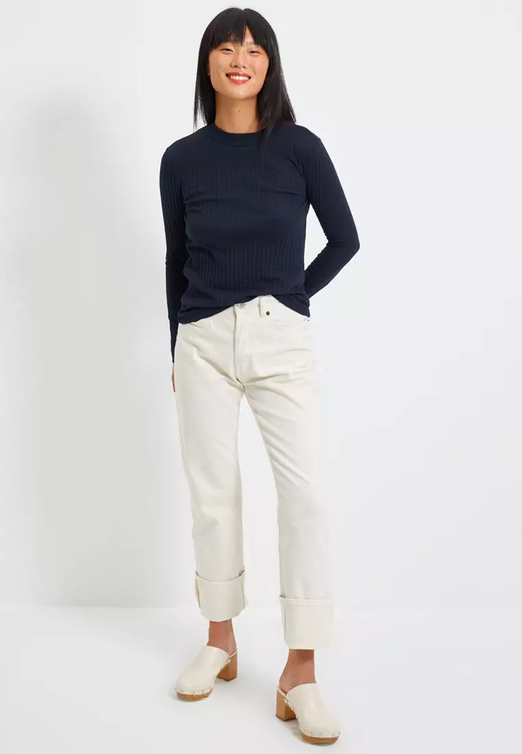 Ribbed High Neck Bodysuit