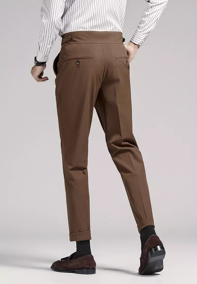 Slim Fit Cropped Suit Pants DF1003
