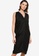 ck Calvin Klein black Embossed Stripes Sleeveless Dress 0CEEAAAFEE9BCAGS_1