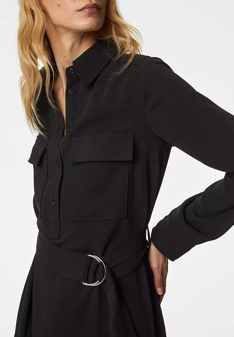 Midi Utility Shirt Dress