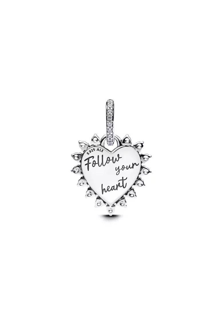 Spinnable Arrow Heart Dangle Charm
