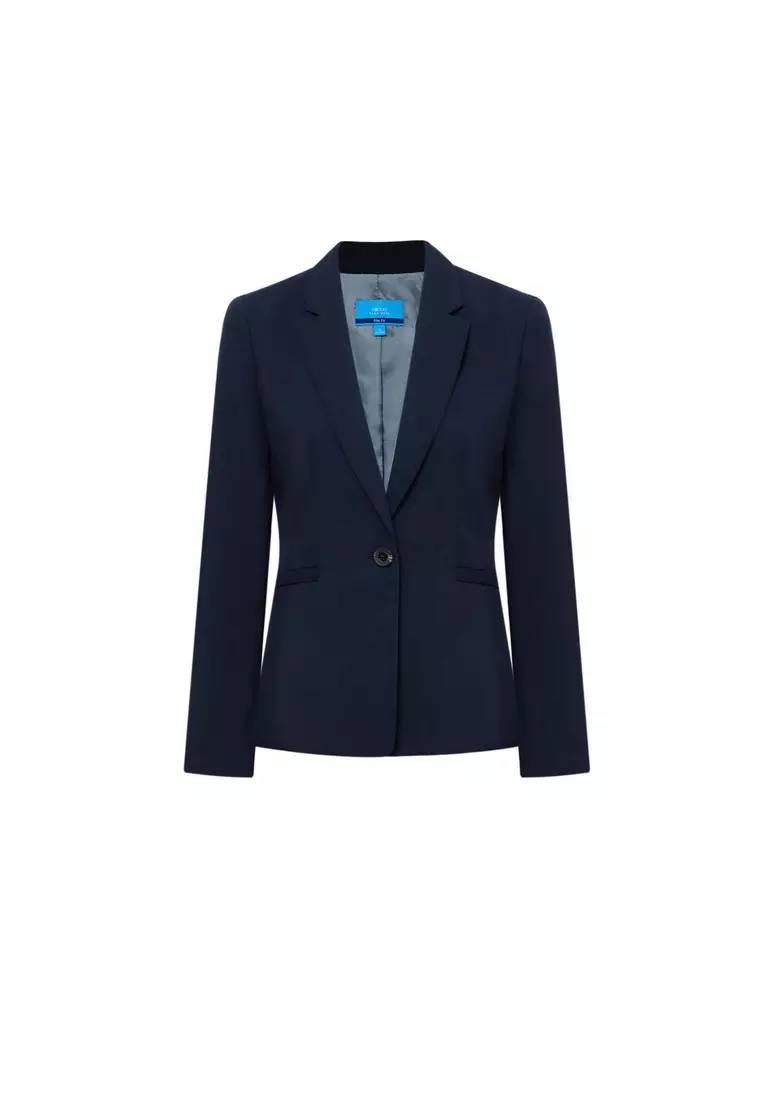 Polyester 修身西裝外套