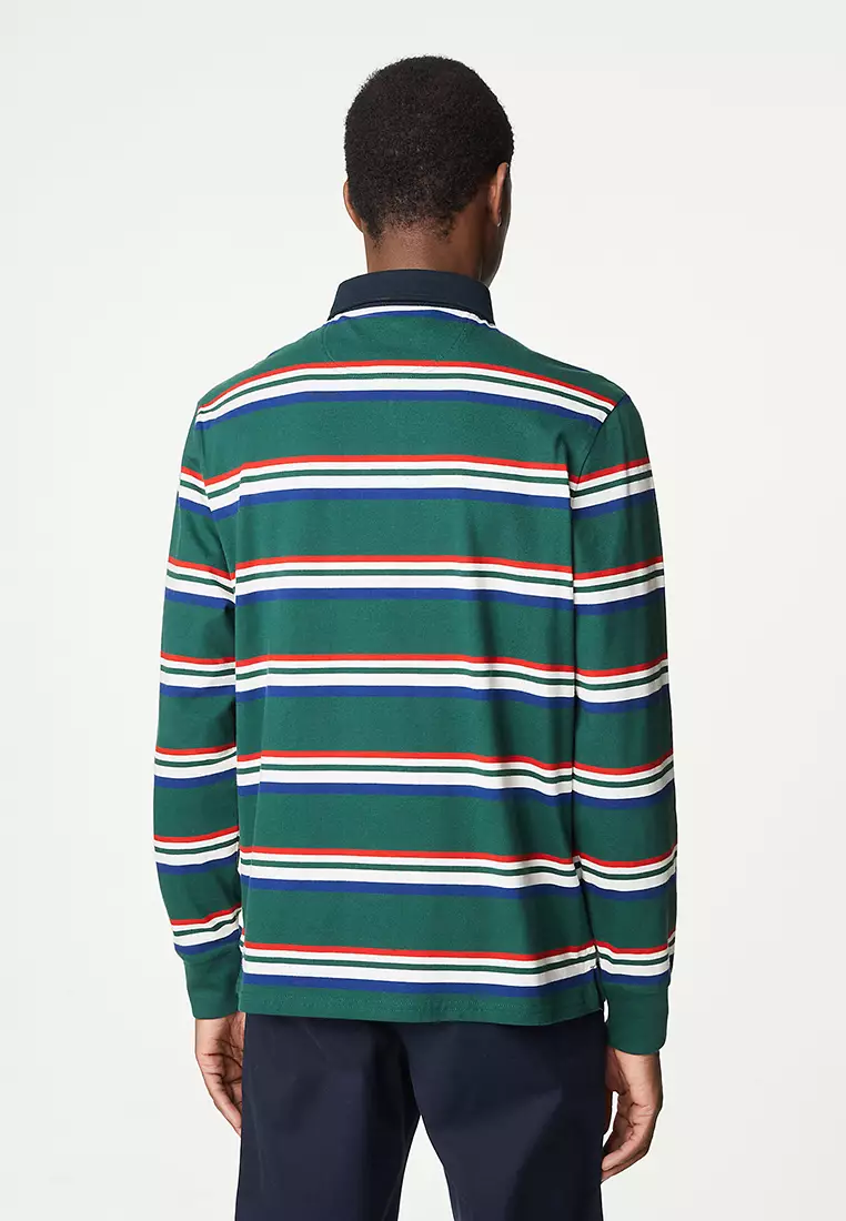 Pure Cotton Striped Rugby Shirt