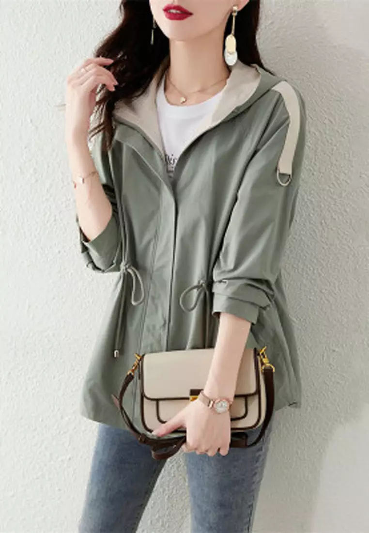 Hooded Wind Jacket Trench Coat