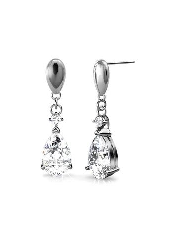 Her Jewellery silver Princess Earrings (White Gold) -  Made with premium grade crystals from Austria 89305AC9B75927GS_1